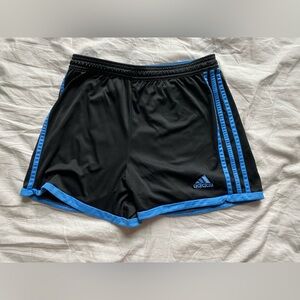 Adidas Black and blue striped shorts Size XS